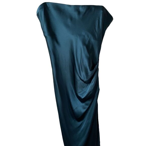 New $240 Amanda Uprichard 100% Silk Janae Cocktail Dress Size Medium Nightwind - Picture 4 of 6